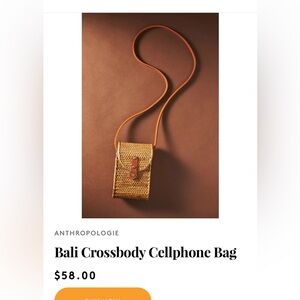 Anthropologie Bali crossbody cellphone bag